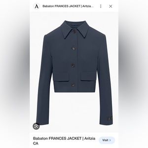 nwt aritzia babaton frances navy blazer and micro pleated skirt